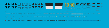 Peddinghaus-Decals 1-72 4713 Fw 190↕D-13 Franz Götz Stab/ JG 26