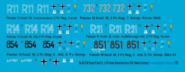Peddinghaus Decals 1-48 4749 Panzer III Ausf. M der 2 SS Panzer Division 1943 bei Kursk