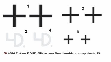 Peddinghaus-Decals 1-72 4804 Fokker D.VIIF, O. v. Beaulieu-Marconnay, Jasta 19