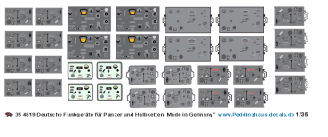 Peddinghaus-Decals 1-35 4819 Beschriftugen für Deutsche Funkgeräte ( Panzer und Halbkettenfahrzeuge)