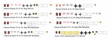 Peddinghaus-Decals 1/35 4833 Panzer IV verschiedene Ausf. 5. Panzerdivison