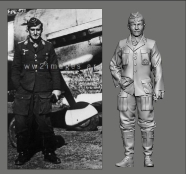 Peddinghaus 3 D Druck Luftwaffe Aces 1-32  32045 WWII Battle of Britain German Ace Rolf Pingel