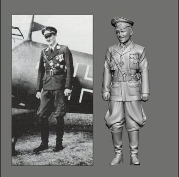 Peddinghaus 3 D Druck Luftwaffe Aces 1-32  32046 WWII Battle of Britain German Ace Wilhelm Balthasar