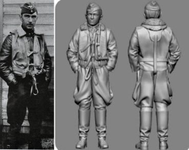 Peddinghaus 3 D Druck 1/48 48365 WWII Battle of Britain German Ace Herbert Ihlefeld