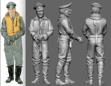 Peddinghaus 3 D Druck 1/32 32053 WWII Battle of Britain German Ace Hermann Friedrich Joppien