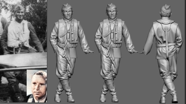 Peddinghaus 3 D Druck 1/32 32054 WWII Battle of Britain German Ace Horst Tietzen