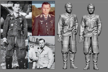 Peddinghaus 3 D Druck 1/32 32098 Dt Luftwaffe Aces Frankreich Josef"Ips" Priller