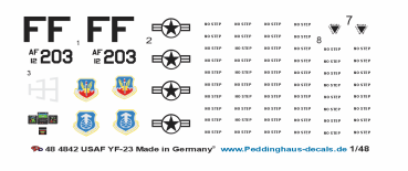 Peddinghaus-Decals 1-48 4842 USAF YF-23