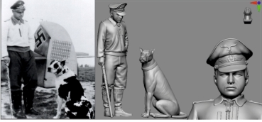 Peddinghaus 3 D Druck 1/32 32102 Dt Luftwaffe Aces Frankreich Hans Hahn und Hund Wumm