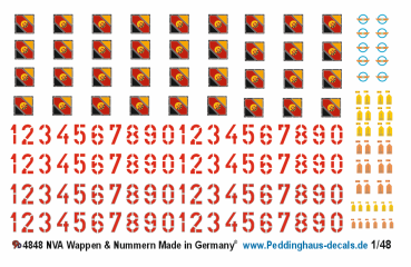 Peddinghaus-Decals 1:48 4848 NVA Wappen und Nummern