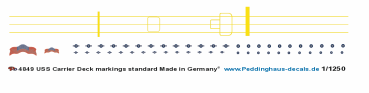 Peddinghaus-Decals 1:1250 4849 USS Carrier Deck standard markings