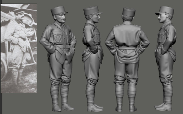 Peddinghaus 3D Druck 48581 WWI - N 124 Lafayette Escadrille William Thaw