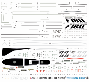 Peddinghaus-Decals 1-48 4867 F-16 XL Experimental Fighter 2