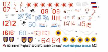 Peddinghaus-Decals 1-48 4874 Sukhoi "Frogfot-D" SU-25 UTG