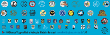 Peddinghaus-Decals 1-48 4896 Diverse Wappen für Marine Helikopter