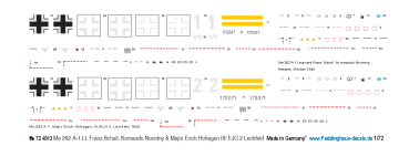 Peddinghaus-Decals 1-72 4913 Me 262 A-1 Lt. Franz Schall. Komando Novotny & Major Erich Hohagen III/ EJG 2 Lechfeld