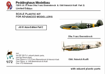 Peddinghaus Modellbau 1-72 72015 Bf 109 F4 Ofw Franz  Beerenbrock Stab JG 51 & Oblt Heinrich Krafft