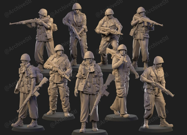 Peddinghaus 3 D Druck 1/87 87F019 9 US Figuren Vietnam