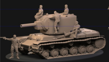 Peddinghaus 3 D Druck 1/87 87F033 Russische Panzercrew KV 1