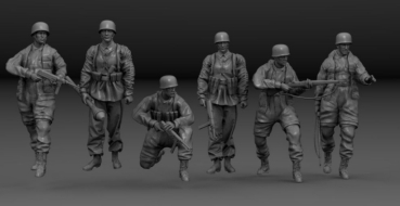 Peddinghaus 3 D Druck 1/72 72F099 6 german paras 1944