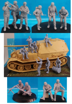 Peddinghaus 3 D Druck 72F124 17 german soldiers , greandiers tankers and others