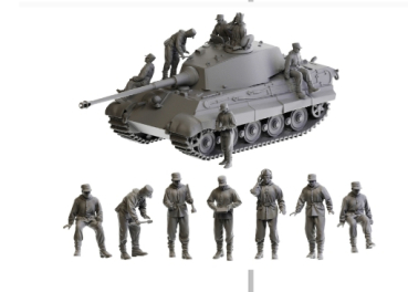 Peddinghaus 3 D Druck 72F132 7 deutsche Panzermänner