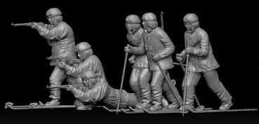 Peddinghaus 3 D Druck 1/72 72F171 6 russian soldiers in wintersuit with ski