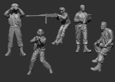 Peddinghaus 3 D Druck 1/72 72F174 US Tank Crew  5 Soldiers