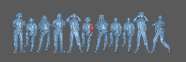 Peddinghaus 3 D Druck 1/72 72F179 US Tank Crews 11 Figuren