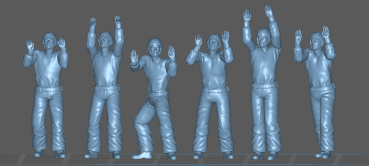Peddinghaus 3 D Druck 1/72 72F185 6 US Mechanics pushing a plane
