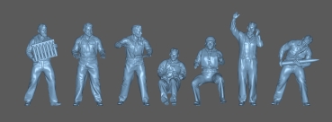 Peddinghaus 3 D Druck 1/48 48301 7 Mann U-Boot Crew No 5 Guncrews