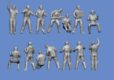 Peddinghaus 3 D druck 1/100 100F019 U-Boot Crew No 5 Geschützbedienungen