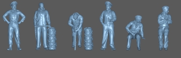Peddinghaus 3 D Druck 1/100 100F020 6 Mann U-Boot Crew No 6
