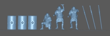 Peddinghaus 3 D Ruck 1/72 72F212 6 Roman Legionärs Schildwall 3 with Swort and 3 with Speer in Vollrüstung 06-07