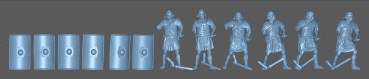 Peddinghaus 3 D Ruck 1/72 72F214 6 Römische Legionäre Kettenhemd mit Schwert stehend 10