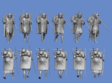 Peddinghaus 3 D Druck 1/72 72F238 6 Römische Legionäre auf dem Marsch