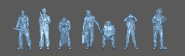 Peddinghaus 3 D Druck 1/72 72F247 7 Mann US Tank Crew beim Auffüllen von Munition und Sprit
