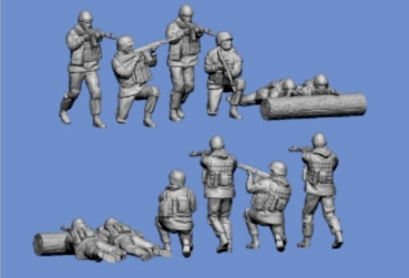 Peddinghaus 3 D Druck 1/72 72F255 6 Ukrainische Soldaten kämpfend