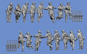Peddinghaus 3 D Druck 1/72 72F260 8 Soldaten der Waffen SS Ruhephase im Sd. Kfz 251