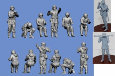 Peddinghaus 3 D Druck 1/72 72F264 8 Mann Bedienung für 2 cm Vierling auf Sd Kfz 7