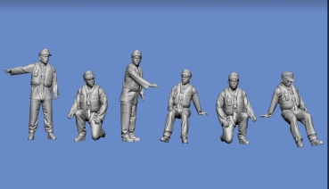 Peddinghaus 3 D Druck  1/72 72F339 6 Frühe Bundeswehr Pinoiere für Brückengerät