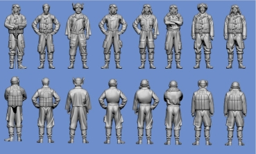 Peddinghaus 3 D Druck  1/72 72F338 Japanische Navy Piloten Asse No 2