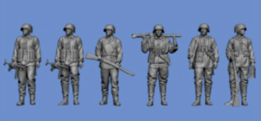 Peddinghaus 3 D Druck 1/72 72F358 6 Waffen SS Grenadiere Kursk No 1