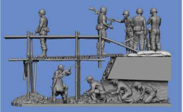 Peddinghaus 3 D Druck 1/72 72F360 Diorama Vietcon Hinterhalt