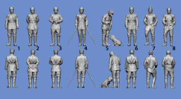 Peddinghaus 3 D Druck 72F380 9 WWI French Aces "Les Cigognes" Coudouret-De Sevin-Deulin-Dorme-Fonck-Heurtaux-Romanet-Gyunemer
