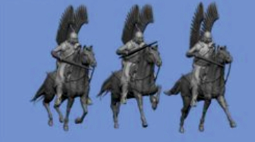 72F419 Polnische Flügelhussaren gallopierend lanze angelegt