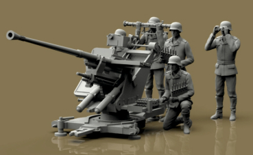 72F422 3,7 cm Heeresflak und Bedienung