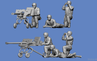 Peddinghaus 3 D Druck 1/72 72F436 3 Deutsche Fallschirmjäger schießend mit Panzerbüchse 2,8 cm