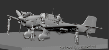 Preview: Peddinghaus 3D Druck 1-72 72F453 6 deutsche Flugzeug Mechniker No2