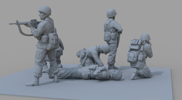 Peddinghaus 3D Druck 1-72 72F455 6 Soldaten Vietnam infantry set 1 “Model by rb Miniatures”
